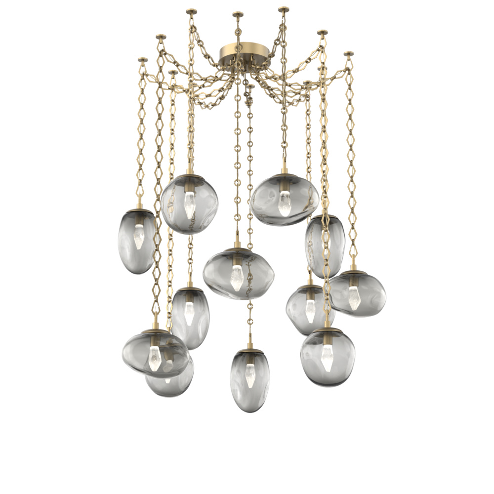 Cosmos LED Multi Light Pendant Gilded Brass