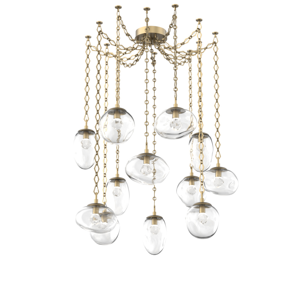 Cosmos LED Multi Light Pendant Gilded Brass