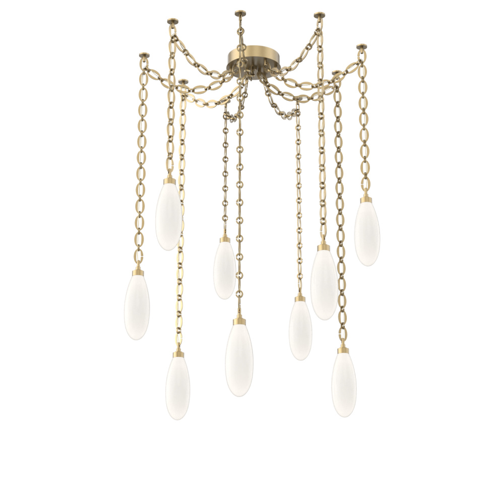 Fiori Multi Light Pendant Gilded Brass