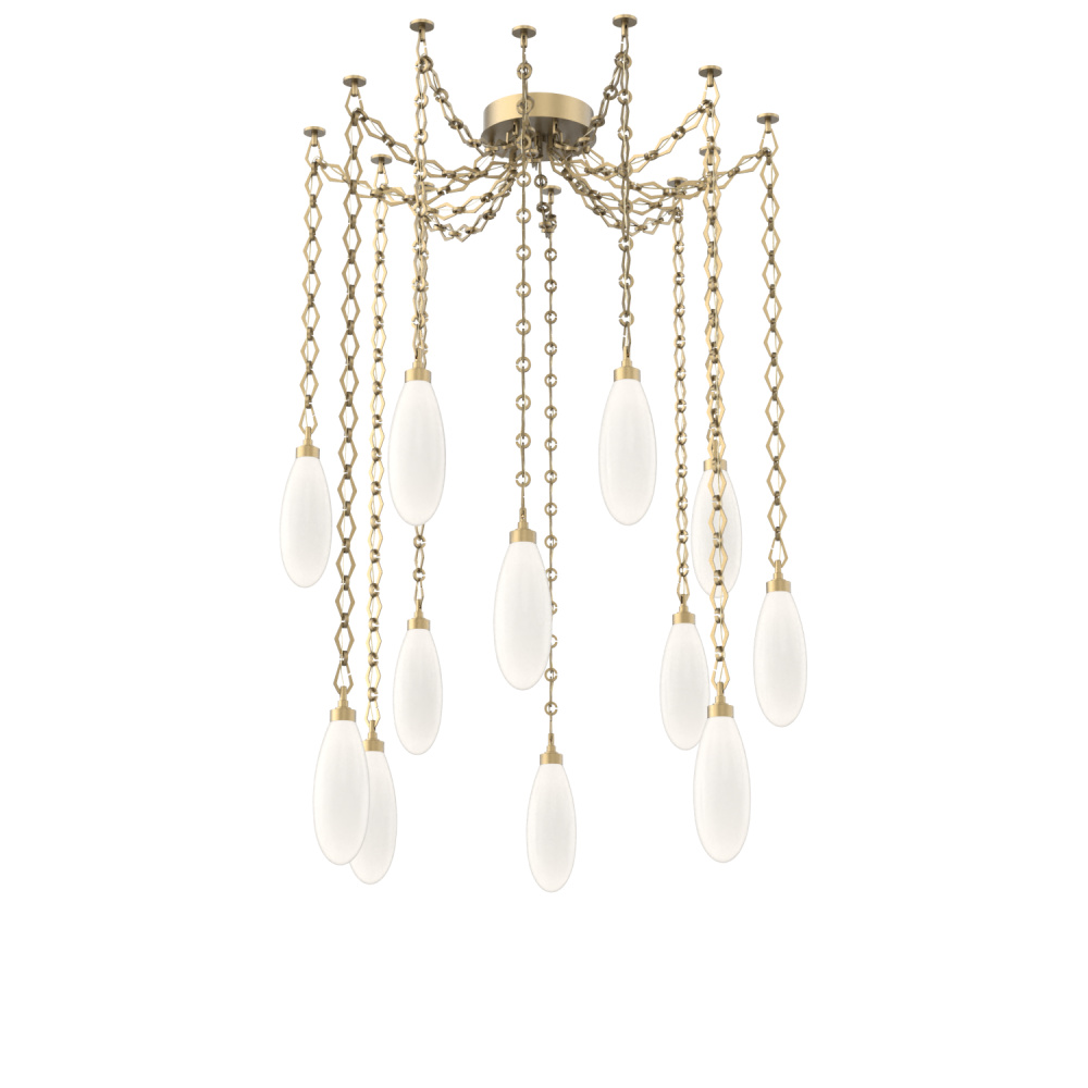 Fiori Multi Light Pendant Gilded Brass