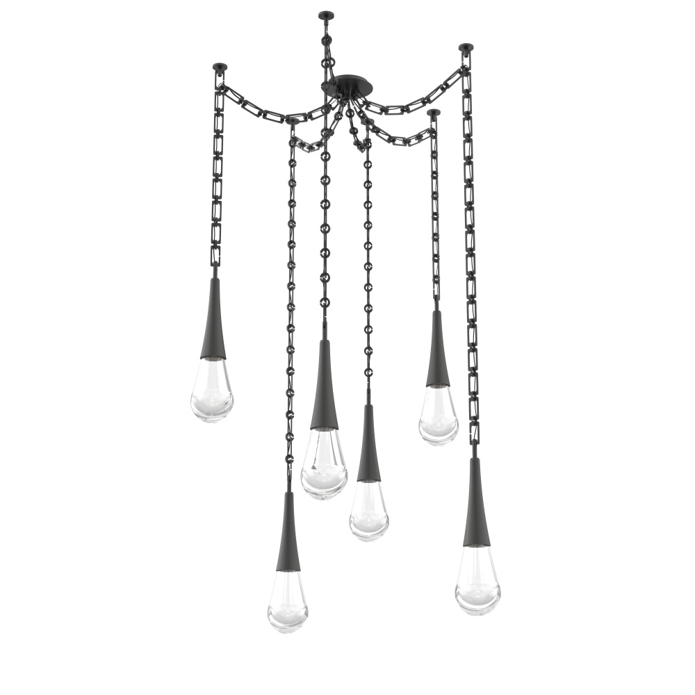 Raindrop Multi Light Pendant Matte Black