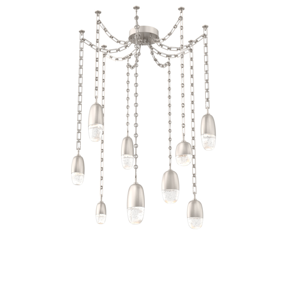 Pebble Multi Light Pendant Beige Silver