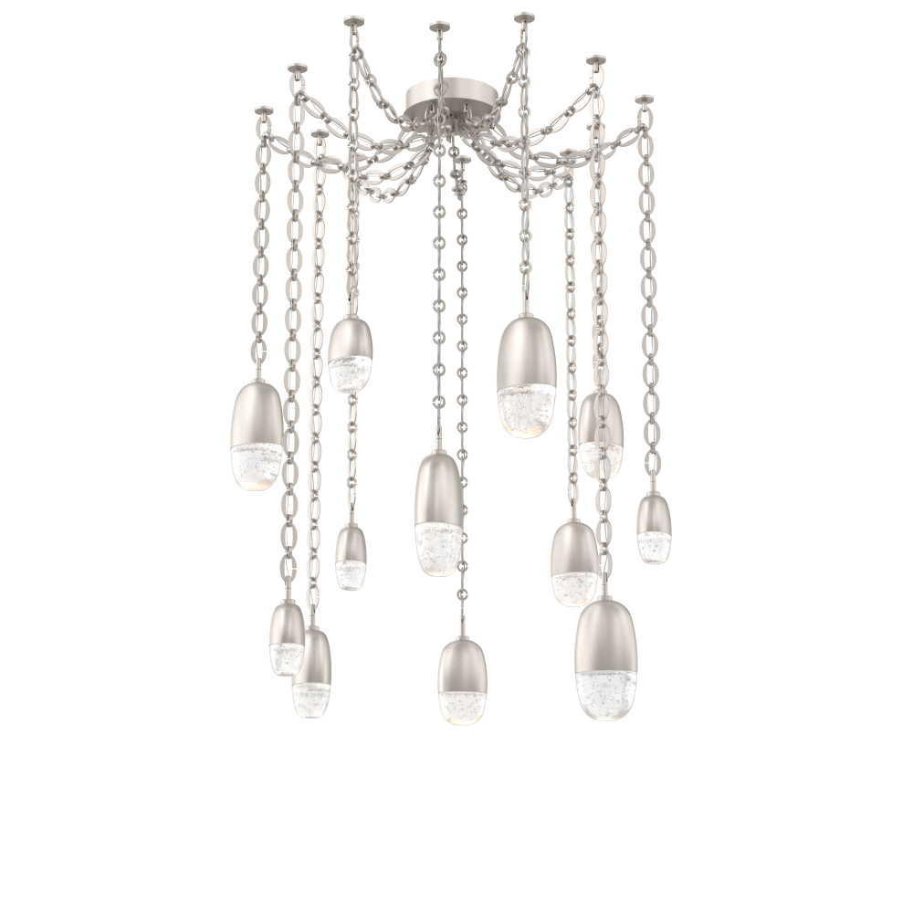 Pebble Multi Light Pendant Beige Silver