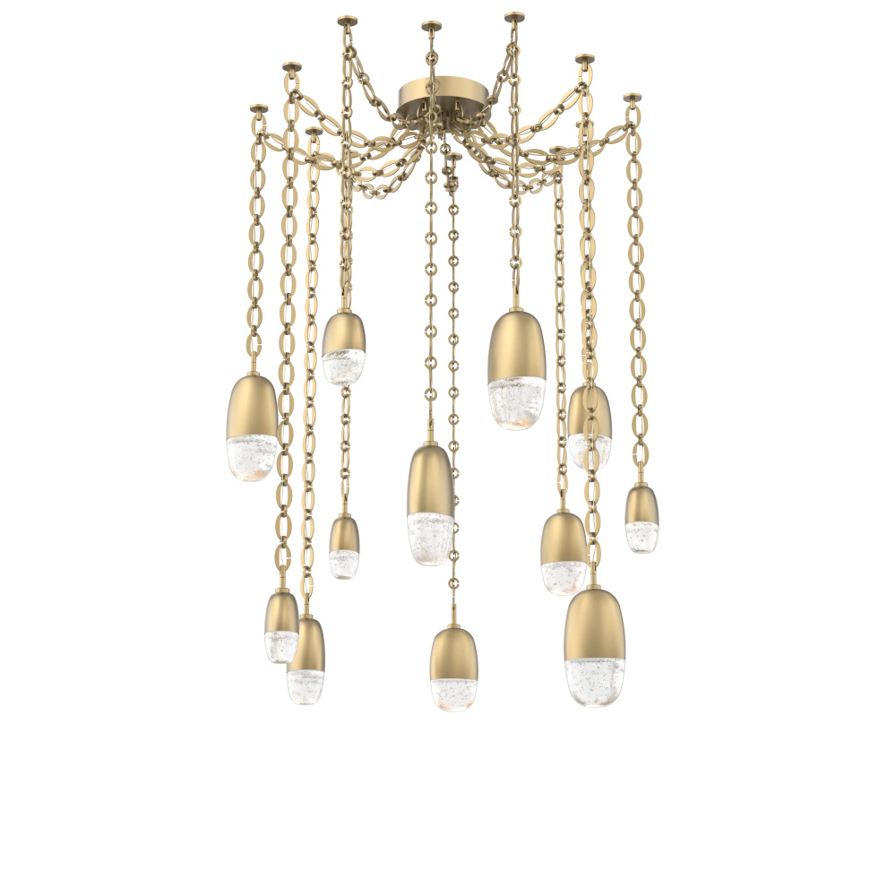 Pebble Multi Light Pendant Gilded Brass
