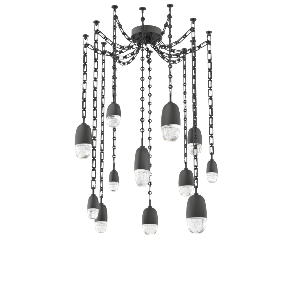 Pebble Multi Light Pendant Matte Black