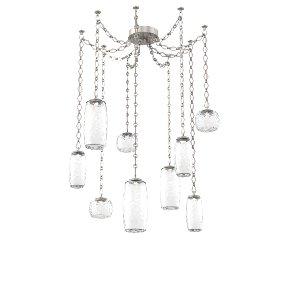 Vessel Multi Light Pendant Beige Silver