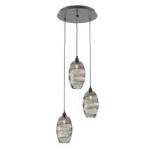 Hammerton CHB0035-03-MB-OS-C01-E2 - Ellisse Round 3pc Multi-Pendant