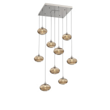 Hammerton CHB0036-09-BS-OB-C01-E2 - Coppa Square 9pc Multi-Pendant