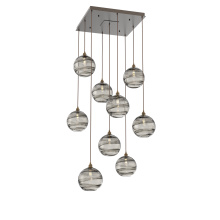 Hammerton CHB0047-09-FB-OS-C01-E2 - Terra Square 9pc Multi-Pendant
