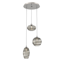 Hammerton CHB0048-03-BS-OS-C01-E2 - Misto Round 3pc Multi-Pendant