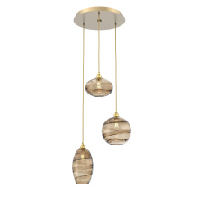 Hammerton CHB0048-03-GB-OB-C01-E2 - Misto Round 3pc Multi-Pendant