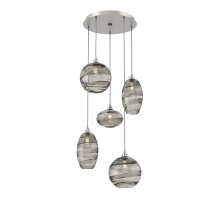 Hammerton CHB0048-05-BS-OS-C01-E2 - Misto Round 5pc Multi-Pendant