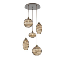 Hammerton CHB0048-05-FB-OB-C01-E2 - Misto Round 5pc Multi-Pendant