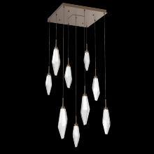 Hammerton CHB0050-09-FB-CC-C01-L1 - Rock Crystal Square 9pc Multi-Pendant