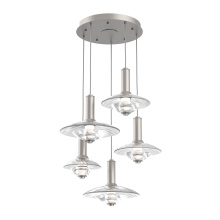 Hammerton CHB0098-05-BS-CG-C01-L3 - Cirrus Round 5pc Multi-Pendant