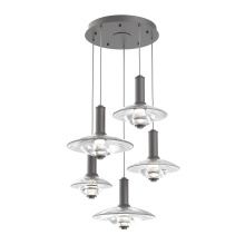 Hammerton CHB0098-05-GP-CG-C01-L3 - Cirrus Round 5pc Multi-Pendant