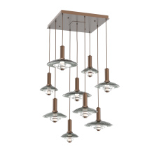 Hammerton CHB0098-09-BB-SG-C01-L3 - Cirrus Square 9pc Multi-Pendant