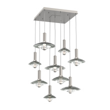 Hammerton CHB0098-09-BS-SG-C01-L3 - Cirrus Square 9pc Multi-Pendant