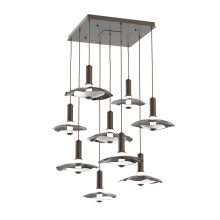 Hammerton CHB0099-09-FB-00-C01-L3-WI - Cumulus Square 9pc Multi-Pendant