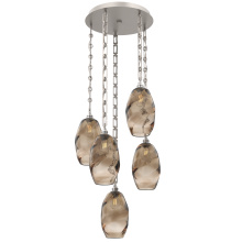 Hammerton CNB0035-05-BS-OB-CH3-E2 - Ellisse Round 5pc Multi-Pendant with Chain