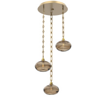 Hammerton CNB0036-03-GB-OB-CH3-E2 - Coppa Round 3pc Multi-Pendant with Chain