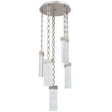 Hammerton CNB0042-05-BS-CG-CH2-L3 - Parallel Round 5pc Multi-Pendant with Chain