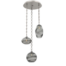 Hammerton CNB0048-03-BS-OS-CH1-E2 - Misto Round 3pc Multi-Pendant with Chain