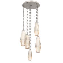 Hammerton CNB0049-05-BS-RA-CH1-L3 - Aalto Round 5pc Multi-Pendant with Chain