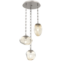 Hammerton CNB0069-03-BS-GA-CH3-L3 - Cosmos Round 3pc Multi-Pendant with Chain (LED)