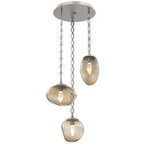 Hammerton CNB0069-03-BS-GB-CH2-L1 - Cosmos Round 3pc Multi-Pendant with Chain (LED)