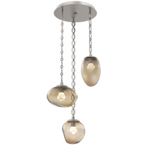Hammerton CNB0069-03-BS-ZB-CH2-L1 - Cosmos Round 3pc Multi-Pendant with Chain (LED)