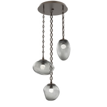 Hammerton CNB0069-03-FB-FS-CH2-L1 - Cosmos Round 3pc Multi-Pendant with Chain (LED)