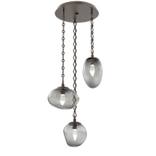 Hammerton CNB0069-03-FB-GS-CH1-L3 - Cosmos Round 3pc Multi-Pendant with Chain (LED)
