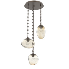 Hammerton CNB0069-03-FB-ZA-CH1-L1 - Cosmos Round 3pc Multi-Pendant with Chain (LED)