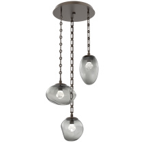 Hammerton CNB0069-03-FB-ZS-CH3-L1 - Cosmos Round 3pc Multi-Pendant with Chain (LED)