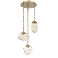 Hammerton CNB0069-03-GB-FA-CH3-L1 - Cosmos Round 3pc Multi-Pendant with Chain (LED)