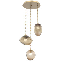 Hammerton CNB0069-03-GB-FB-CH3-L3 - Cosmos Round 3pc Multi-Pendant with Chain (LED)