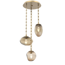 Hammerton CNB0069-03-GB-GB-CH3-L1 - Cosmos Round 3pc Multi-Pendant with Chain (LED)