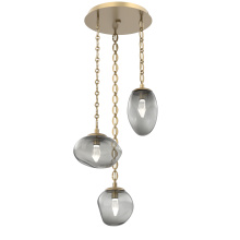 Hammerton CNB0069-03-GB-GS-CH2-L1 - Cosmos Round 3pc Multi-Pendant with Chain (LED)