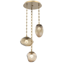 Hammerton CNB0069-03-GB-ZB-CH3-L3 - Cosmos Round 3pc Multi-Pendant with Chain (LED)
