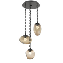 Hammerton CNB0069-03-MB-FB-CH2-L3 - Cosmos Round 3pc Multi-Pendant with Chain (LED)
