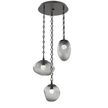 Hammerton CNB0069-03-MB-FS-CH1-L1 - Cosmos Round 3pc Multi-Pendant with Chain (LED)