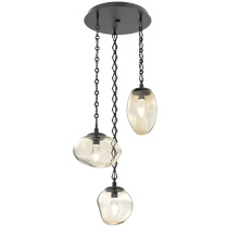 Hammerton CNB0069-03-MB-GA-CH1-L1 - Cosmos Round 3pc Multi-Pendant with Chain (LED)