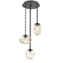 Hammerton CNB0069-03-MB-GA-CH2-L1 - Cosmos Round 3pc Multi-Pendant with Chain (LED)