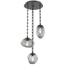 Hammerton CNB0069-03-MB-GS-CH3-L1 - Cosmos Round 3pc Multi-Pendant with Chain (LED)
