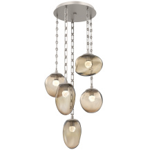 Hammerton CNB0069-05-BS-FB-CH3-L3 - Cosmos Round 5pc Multi-Pendant with Chain (LED)