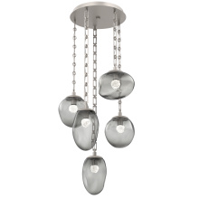 Hammerton CNB0069-05-BS-FS-CH3-L1 - Cosmos Round 5pc Multi-Pendant with Chain (LED)
