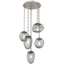 Hammerton CNB0069-05-BS-GS-CH1-L1 - Cosmos Round 5pc Multi-Pendant with Chain (LED)