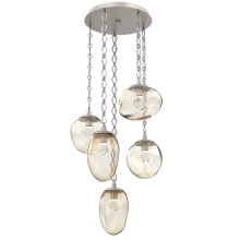 Hammerton CNB0069-05-BS-ZA-CH1-L3 - Cosmos Round 5pc Multi-Pendant with Chain (LED)