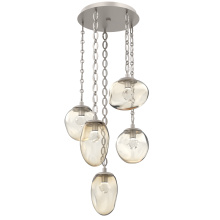 Hammerton CNB0069-05-BS-ZA-CH2-L3 - Cosmos Round 5pc Multi-Pendant with Chain (LED)